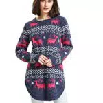 Rentier Schneeflocken Weihnachten Pullover für Frauen Pullover
