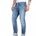Replay Herren Jeans Anbass Slim-Fit mit Stretch, Blau