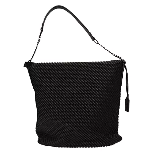 Rieker Damen H1331 Hobo Bag, schwarz