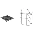 RÖSLE VARIO Grillrost, Hochwertiger Grillrost aus emailliertem Gusseisen für VARIO-Einsätze & VARIO-Halter