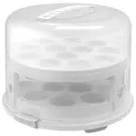 Rotho Fresh Tortenglocke hoch mit Trays, lebensmittelechter Kunststoff BPA-frei