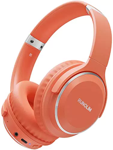 RUNOLIM Bluetooth Kopfhörer Over Ear, 65 Stunden Spielzeit Kopfhörer Kabellos Bluetooth Over-Ear mit Mikrofon