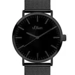 s.Oliver Damen Analog Quarz Armbanduhr mit Edelstahlarmband SO-3216-MQ