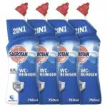 Sagrotan WC-Reiniger Ozeanfrische 2in1 Reinigungsmittel mit Antischmutzfilm für langanhaltende WC-Frische 4 x 750 ml