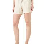 Schiesser Damen Kurze Schlafhose Pyjamaunterteil, Creme