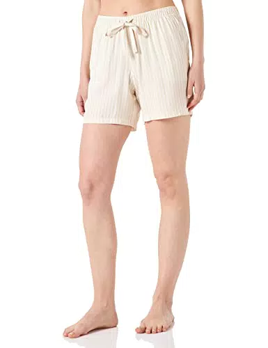 Schiesser Damen Kurze Schlafhose Pyjamaunterteil, Creme