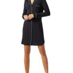 Schiesser Damen Sleepshirt 90cm Nachthemd, schwarz, 42
