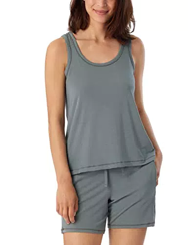 Schiesser Damen Trägertop Pyjamaoberteil, Jade, 42