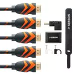 SEBSON 5X HDMI Kabel 2m 2.0b Highspeed mit Ethernet