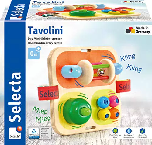 Selecta 62014 Tavolini, Motorikspielzeug aus Holz, 14 cm
