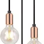 SHINY STAR Moderne Spiral 3 Pendelleuchte, Retro E27 Edison Style Lampenfassung