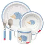 sigikid 24981 Melamin Set, Igel Mädchen und Jungen empfohlen ab 36 Monate blau