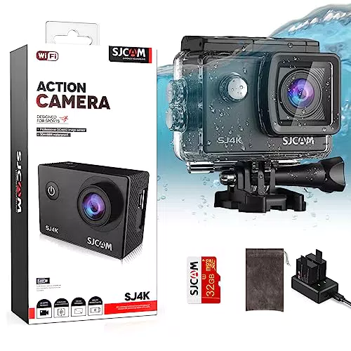 SJCAM SJ4000 Action Cam 4K30fps WiFi Kamera, 40MP Ultra HD 170°FOV mit EIS Bildstabilisierung