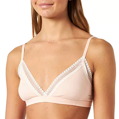 sloggi Damen Go Ribbed Bralette Top, Blickdicht, Powder Orange