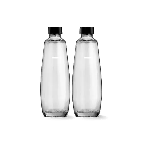 SodaStream Bipack 1-Liter-Glasflaschen, kompatibel mit Duo 2x1l Carbonator