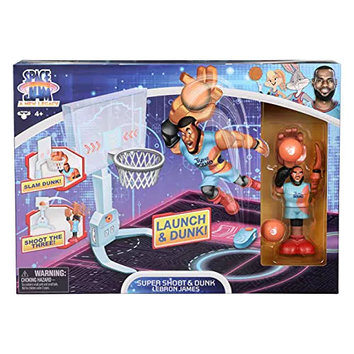 SPACE JAM 14568 A New Legacy SPIELSET „Dunks“ mit Super Shoot & Dunk Lebron James Figur