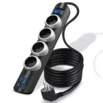 Steckdosenleiste überspannungsschutz 4000W mit 4 USB und Schwarz Farbe