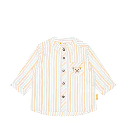 Steiff Baby - Jungen Langarm Hemd, Bright White, 80 EU