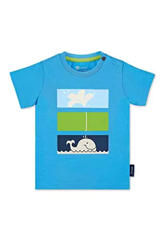Sterntaler Baby-Jungen Kurzarm Wal T-Shirt, türkis