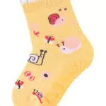Sterntaler Baby Mädchen Fliesen Socken Baby Fli Fli AIR Schnecke - Fliesen Rutsch Socken Baby - aus Baumwolle mit Vollplüsch - gelb