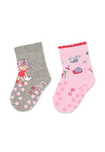 Sterntaler Baby Mädchen Krabbelsocken ABS Krabbelsöckchen Doppelpack - Krabbelsocken