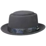 Stetson Laurentis Pork Pie VitaFelt Hut Filzhut Wollfilzhut Wollhut Porkpie Outdoorhut Damen/Herren - Made in USA mit Ripsband Herbst-Winter - L grau