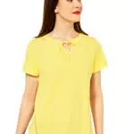 STREET ONE Damen A318006 Jerseyshirt, Merry Yellow, 36