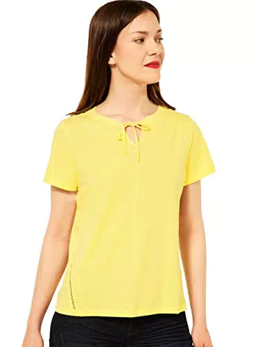 STREET ONE Damen A318006 Jerseyshirt, Merry Yellow, 36