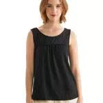 Street One Damen A320008 Spitzentop, Schwarz, 38