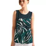 STREET ONE Damen A320135 Spitzentop, Lagoon Green