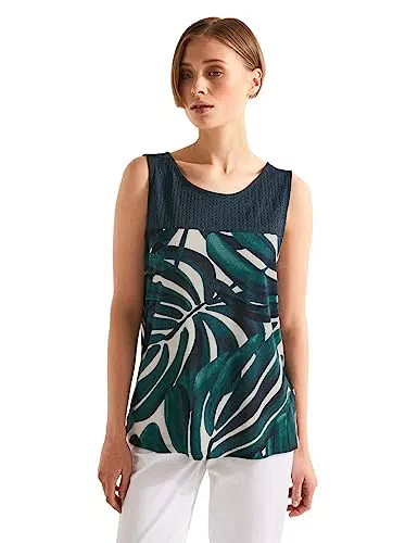 STREET ONE Damen A320135 Spitzentop, Lagoon Green