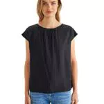 STREET ONE Damen A343920 Blusentop, Dark Vintage Blue
