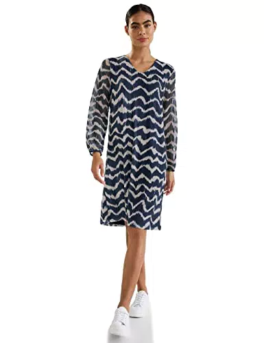 Street One Damen Tunikakleid A143562, Deep Blue, 38