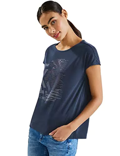 Street One T-Shirt Damen A319621 Deep Blue 42