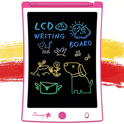 Sunany LCD Schreibtablett Bunter Bildschirm Elektronisches Schreibbrett Doodle Board Zeichentablett Geschenk für Kinder und Erwachsene zu Hause Schule und Büro 8.5inch