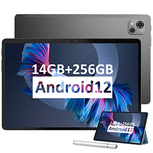 Tablet 10.1 Zoll mit Touchstift, OSCAL Pad13 Android 12 Tablet 14GB RAM 256GB ROM