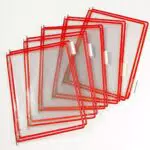 Tarifold 114003 - A4 PVC-Taschen mit Zapfen für Wanddisplayset und Dokumentenablage aus Metall