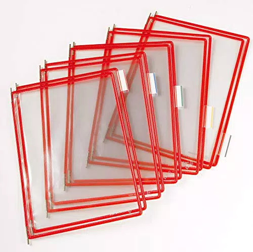 Tarifold 114003 - A4 PVC-Taschen mit Zapfen für Wanddisplayset und Dokumentenablage aus Metall