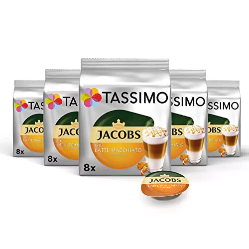 Tassimo Kapseln Jacobs Typ Latte Macchiato Caramel, 40 Kaffeekapseln