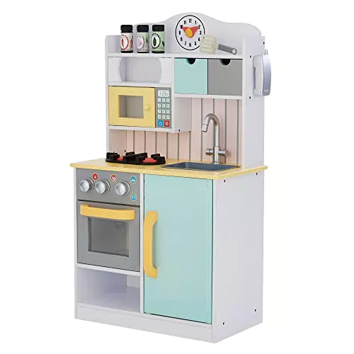 Teamson Kids Kinderküche Spielküche Holz Kinderspielküche Holzküche TD-11708AR