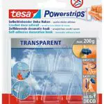 tesa Powerstrips DECO Haken SMALL - Klebehaken für Deko an Glas und Spiegel - bis zu 200 g Haltekraft