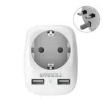 TESSAN Reiseadapter UK Adapter England Deutschland Stecker mit 2 USB 2.4A