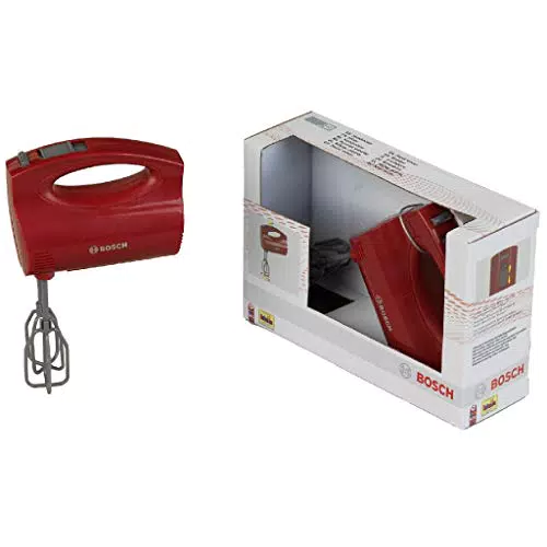 Klein Theo 9574 Bosch Handmixer, Batteriebetriebene Mixer mit Sich drehenden Quirls
