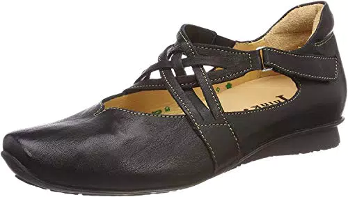 THINK! Damen Delicia chromfrei gegerbte nachhaltige Riemchen Pumps