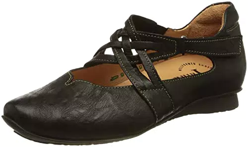 THINK! Damen Delicia chromfrei gegerbte nachhaltige Riemchen Pumps