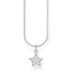 Thomas Sabo Damen Halskette Stern pavé silber 925 Sterlingsilber