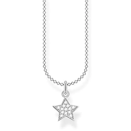 Thomas Sabo Damen Halskette Stern pavé silber 925 Sterlingsilber