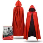 TK Gruppe Timo Klingler Halloween & Fasching & Karneval mit Kaputze Vampir Kostüm Umhang - rot & schwarz - Kaputzenumhang für Kinder & Erwachsene - Damen & Herren