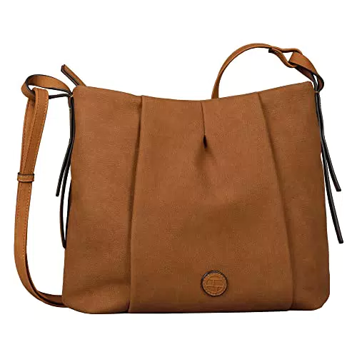 TOM TAILOR bags Melany Damen Umhängetasche Crossbody Bag Mittelgroß Cognac Braun