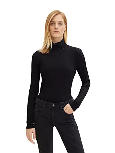 TOM TAILOR Damen 1035066 Pullover, 14482-Deep Black